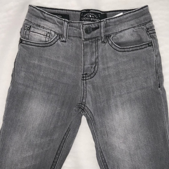 Girl’s Lucky Brand Gray Zoe Skinny Jeans Size 6 - Picture 2 of 4